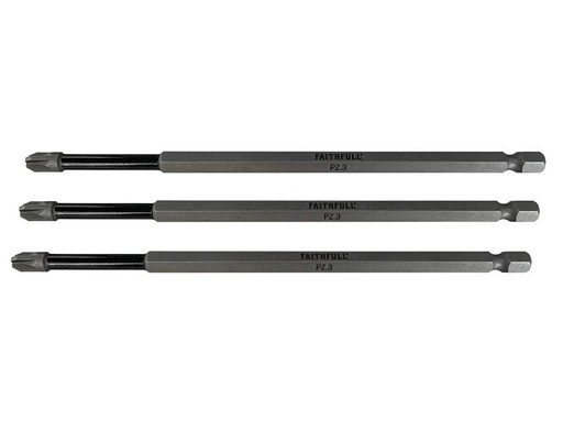 [HIS-172910] FAISBPZ3150I - Pozidriv Impact Screwdriver Bits PZ3 x 150mm (Pack 3)