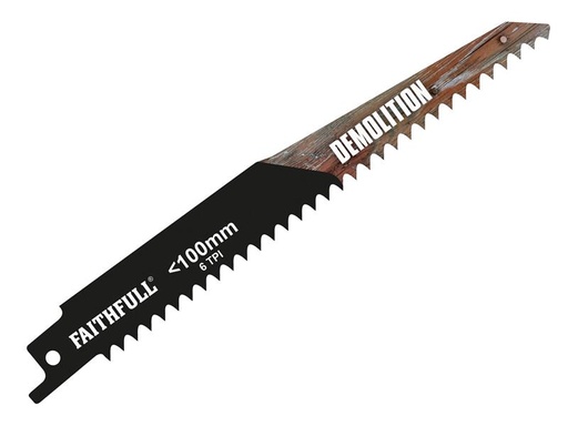 [HIS-172916] FAISBS1111DF - S1111DF Bi-Metal Sabre Saw Blade Demolition 228mm 6 TPI (Pack of 5)