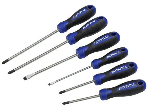 [HIS-173090] FAISDSET6PRO - Boxed Soft Grip Screwdriver Set 6 Piece SL/PH/PZ