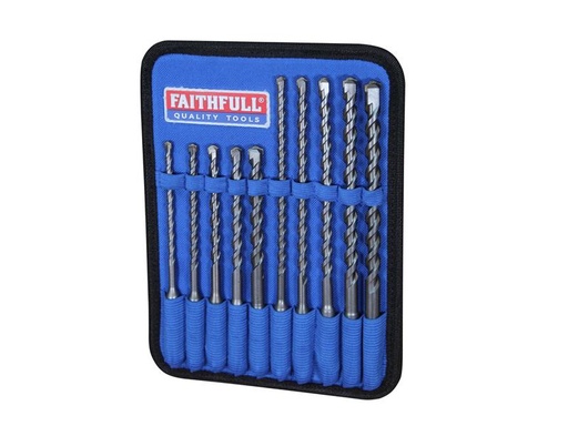 [HIS-173093] FAISDSSET10 - SDS Plus Drill Bit Set 10 Piece