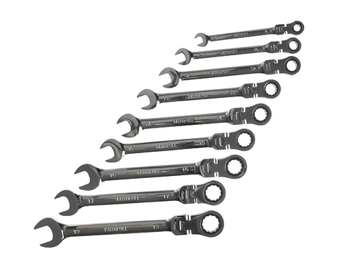 [HIS-173280] FAISPARAT9S - Ratchet Combination Spanner Flex Head Set 9 Piece