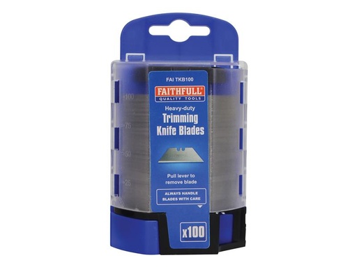 [HIS-173492] FAITKB100 - Heavy-Duty Trimming Knife Blades (Box 100) in safe storage dispenser
