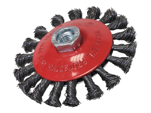 [FAIWBTC100MC] Conical Wire Brush 100mm M10x1.5 Bore 0.50mm Wire