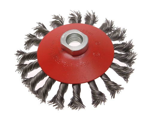 [FAIWBTC115] Conical Wire Brush 115mm M14x2 Bore 0.50mm Wire