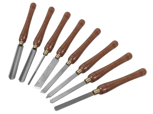 [HIS-173703] FAIWCTSET8B - HSS Turning Chisel Wooden Boxed Set 8 Piece