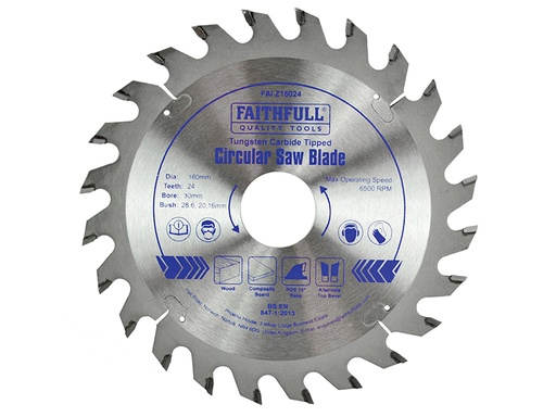[HIS-173741] FAIZ16024 - TCT Circular Saw Blade 160 x 30mm x 24T POS