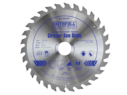 [HIS-173765] FAIZ23530 - TCT Circular Saw Blade 235 x 35mm x 30T POS