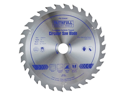 [HIS-173767] FAIZ25024 - TCT Circular Saw Blade 250 x 30mm x 24T POS