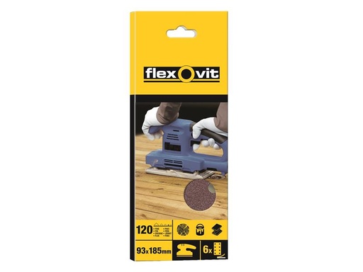 [HIS-174152] FLV26336 - 1/3 Sanding Sheets Perforated Fine 120 Grit (Pack 10)