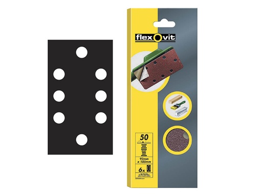 [HIS-174158] FLV26345 - 1/3 Sanding Sheets Quick Release Fine 120 Grit (Pack 6)