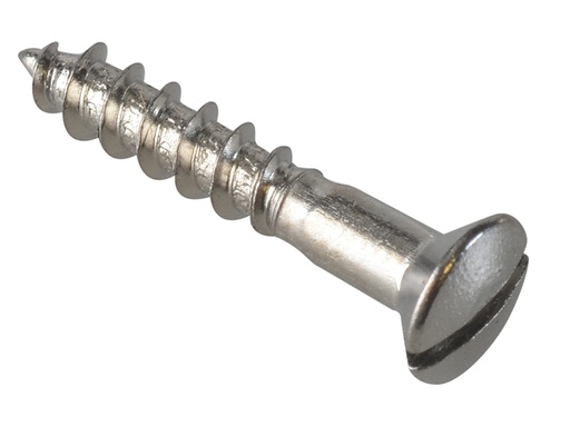 [HIS-174431] FOR185475 - Multi-Purpose Screw SL Raised Head Chrome Plated 3.5 x 20mm Forge Pack 45