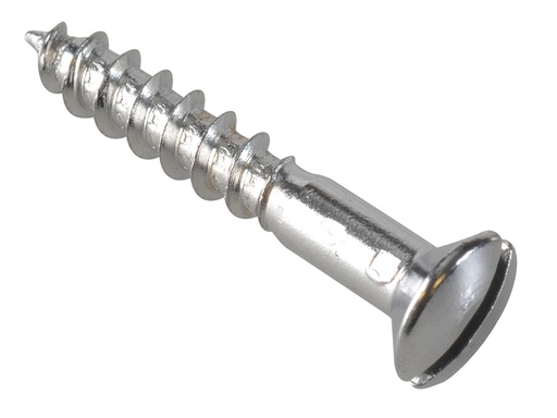 [HIS-174433] FOR185536 - Multi-Purpose Screw SL Raised Head Chrome Plated 4.0 x 25mm ForgePack 35