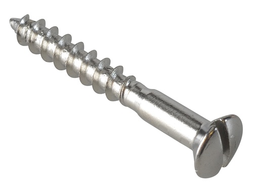 [HIS-174434] FOR185567 - Multi-Purpose Screw SL Raised Head Chrome Plated 4.0 x 30mm ForgePack 30