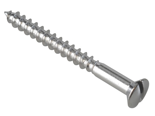 [HIS-174435] FOR185598 - Multi-Purpose Screw SL Raised Head Chrome Plated 4.0 x 40mm ForgePack 20