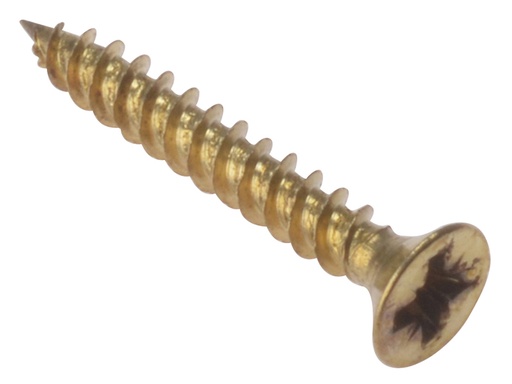 [FORCSK584E] General Purpose Pozi Compatible Screw CSK TT Electro Brass 5/8in x 4 Box 200