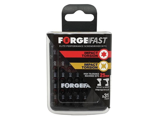 [HIS-174769] FORFFBSPZT31 - ForgeFast PZ/TX Compatible Impact Bit Set 31 Piece