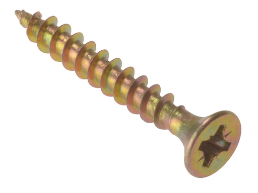 [FORMPS3513Y] Multi-Purpose Pozi Compatible Screw CSK ST ZYP 3.5 x 13mm Box 200