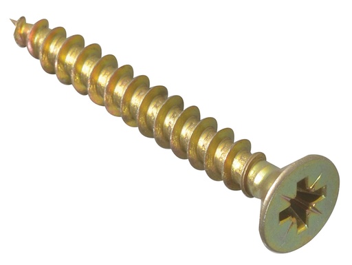 [FORMPS540Y] Multi-Purpose Pozi Compatible Screw CSK ST ZYP 5.0 x 40mm Box 200
