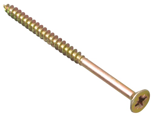[FORMPS580Y] Multi-Purpose Pozi Compatible Screw CSK ST ZYP 5.0 x 80mm Box 100
