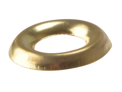 [FORSCW8BM] Screw Cup Washers Solid Brass Polished No.8 Bag 200