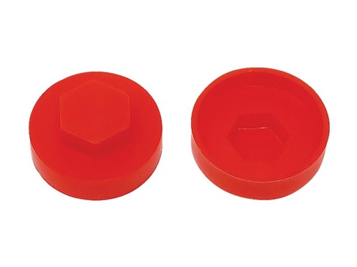 [FORTFCC16PR] TechFast Cover Cap Poppy Red 16mm (Pack 100)