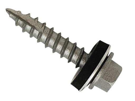 [FORTFHWP6360] TechFast Metal Roofing to Timber Hex Screw T17 Gash Point 6.3 x 60mm Box 100