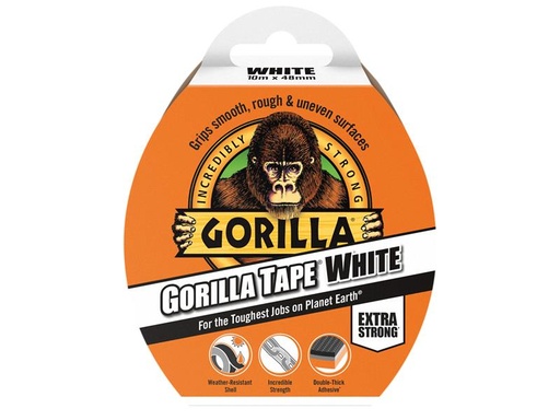 [GRGCLOTHWH] Gorilla Tape 48mm x 10m White