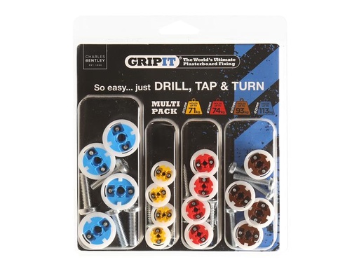 [GRPMULTIPK] Plasterboard Fixings Multi Pack16 Piece Clam Pack