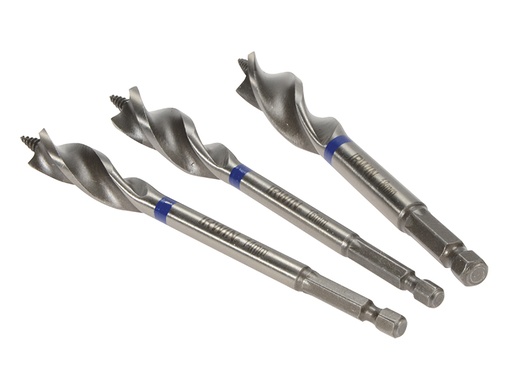 [IRW10507720] Blue Groove Wood Power Bit Set 3 Piece 14 16 & 18mm