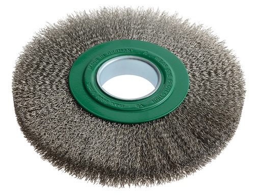[LES365362] Wheel Brush D200mm x W24-27 x 50 Bore Stainless Steel Wire 0.3