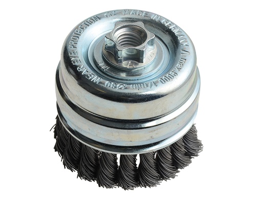 [LES484217] Knot Cup Brush 80mm M14x2 0.50 Steel Wire