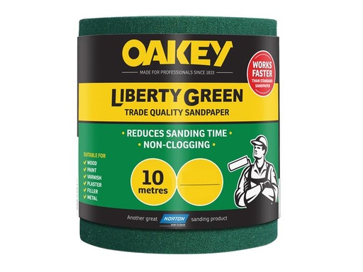[HIS-183746] OAK33217 - Liberty Green Sanding Roll 115mm x 10m Medium 80G