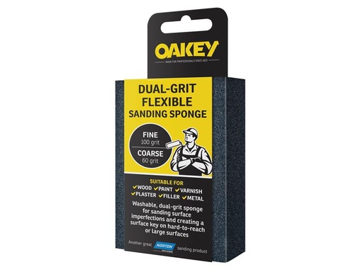 [HIS-183754] OAK58593 - Dual-Grit Flexible Sanding Sponge Fine/Coarse