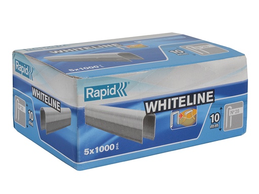 [RPD2810W] 28/10 10mm DP x 5m White Staples Box 5 x 1000