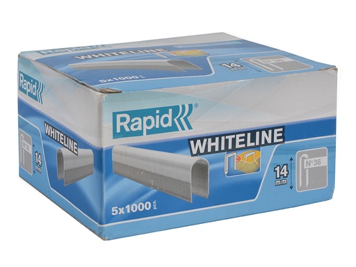 [RPD3614W] 36/14 14mm DP x 5m White Staples Box 5 x 1000