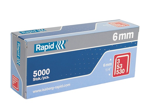 [RPD536B5000] 53/6B 6mm Galvanised Staples Box 5000