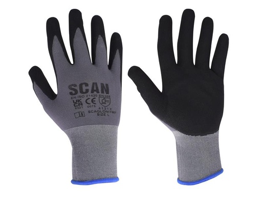 [HIS-187832] SCAGLONITMF - Breathable Microfoam Nitrile Gloves - L (Size 9)