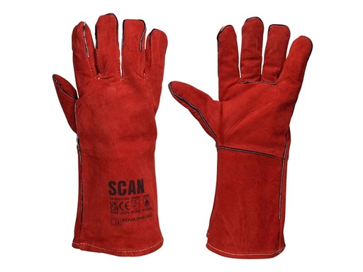 [SCAGLOWELRED] Welder's Gauntlets - Large (Size 9)