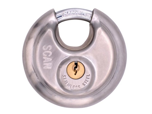 [SCAPLSS80DIS] Stainless Steel Disk Type Padlock 80mm