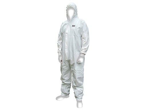 [SCAWWDOM56] Chemical Splash Resistant Disposable Coverall White Type 5/6 M (36-39in)