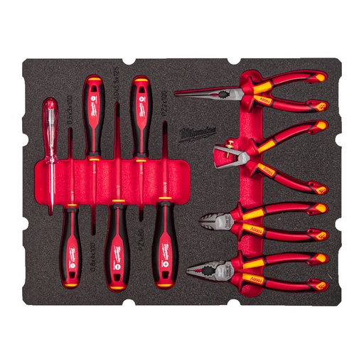 [4932493637] Milwaukee 4932493637 10pc Packout Drawer Insulated Electrician Set