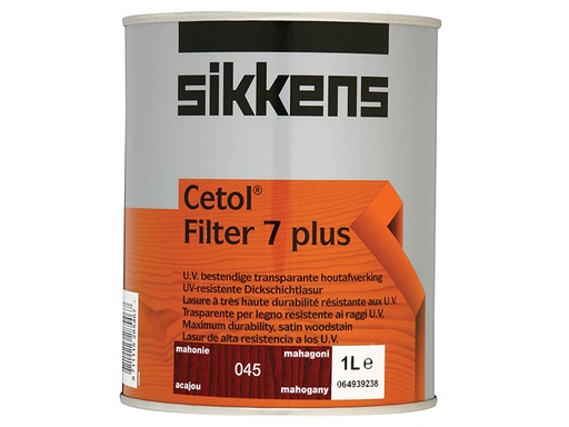[SIKCF7PM1L] Cetol Filter 7 Plus Translucent Woodstain Mahogany 1 litre