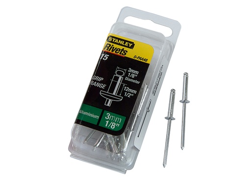 [STA1PAA48] 1-PAA48 Aluminium Rivets Long 3 x 12mm Pack of 15