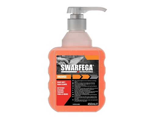 [SWASOR450PP] Orange Hand Cleaner Pump Top Bottle 450ml