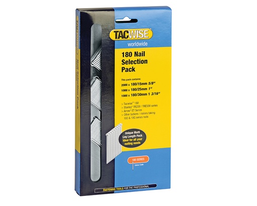 [TAC0205] 180 18 Gauge Nail Selection Pack 4000