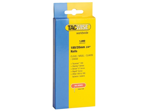 [TAC0360] 180 18 Gauge 20mm Nails Pack 1000