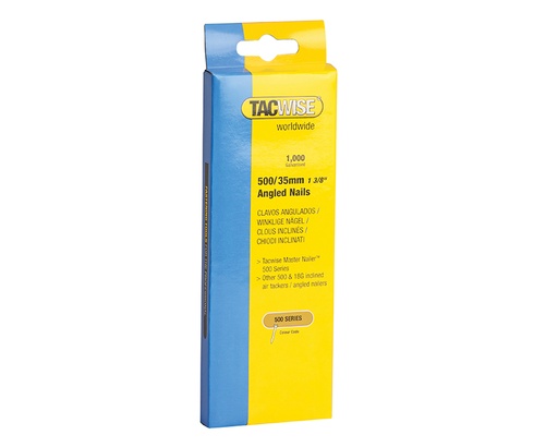 [TAC0482] 500 18 Gauge 35mm Angled Nails Pack 1000