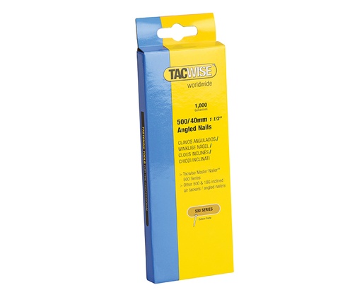[TAC0483] 500 18 Gauge 40mm Angled Nails Pack 1000
