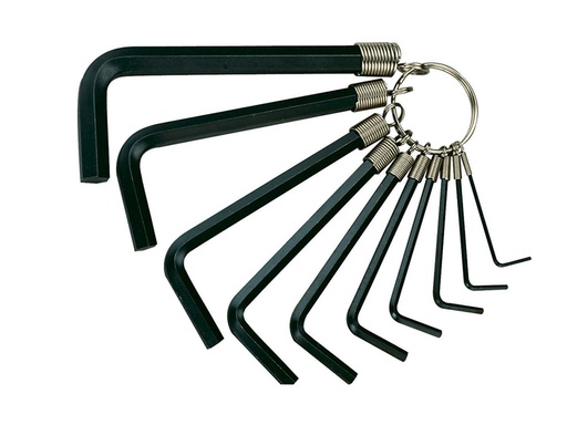 [TEN1424] Hexagon Key Set on Ring 10 Piece (1/16-3/8in)