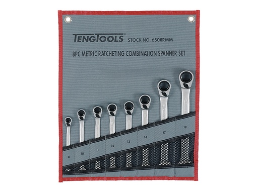 [TEN6508RMM] Ratcheting Combination Spanner Set 8 Piece